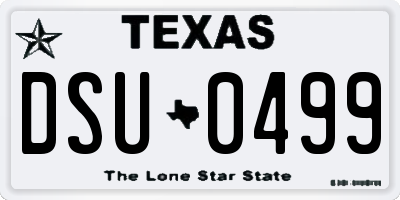 TX license plate DSU0499