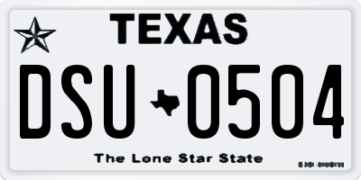 TX license plate DSU0504