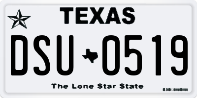 TX license plate DSU0519