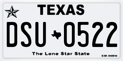 TX license plate DSU0522