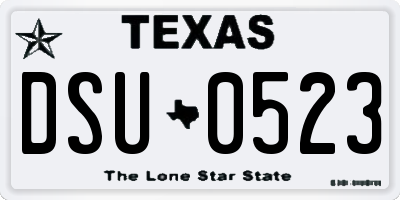 TX license plate DSU0523