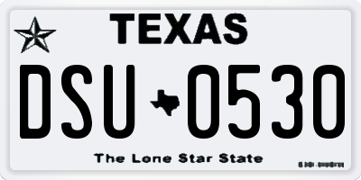 TX license plate DSU0530
