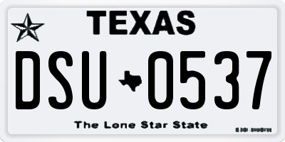 TX license plate DSU0537