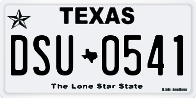 TX license plate DSU0541