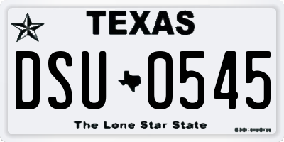 TX license plate DSU0545