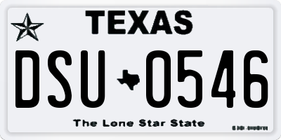 TX license plate DSU0546