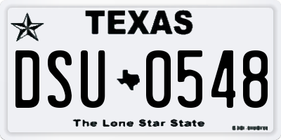 TX license plate DSU0548