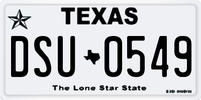TX license plate DSU0549