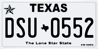 TX license plate DSU0552