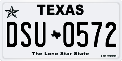 TX license plate DSU0572