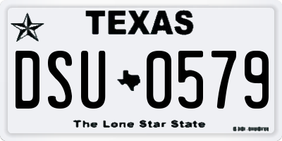 TX license plate DSU0579