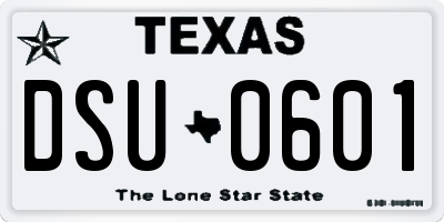 TX license plate DSU0601