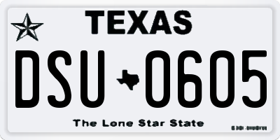 TX license plate DSU0605