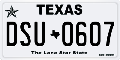 TX license plate DSU0607