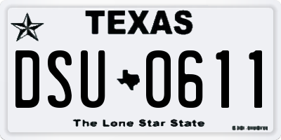 TX license plate DSU0611