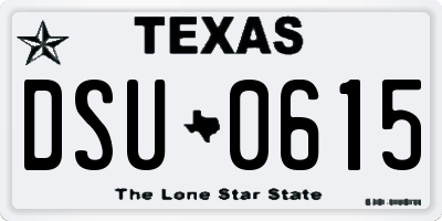 TX license plate DSU0615
