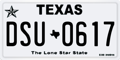 TX license plate DSU0617