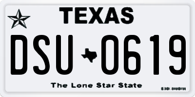 TX license plate DSU0619
