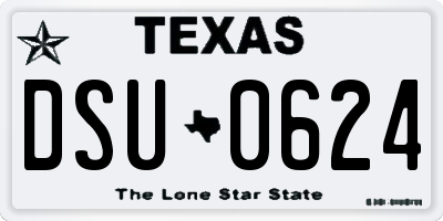 TX license plate DSU0624