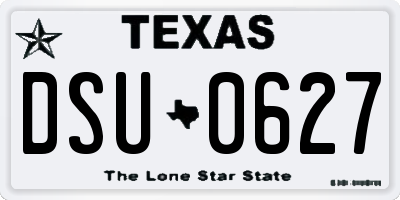 TX license plate DSU0627