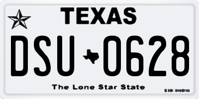 TX license plate DSU0628