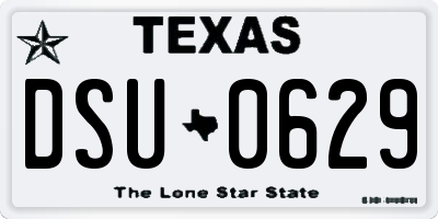 TX license plate DSU0629