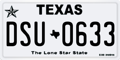 TX license plate DSU0633