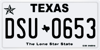 TX license plate DSU0653