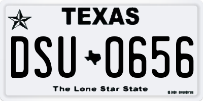 TX license plate DSU0656
