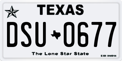 TX license plate DSU0677