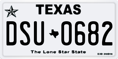 TX license plate DSU0682