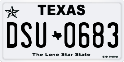 TX license plate DSU0683