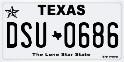 TX license plate DSU0686