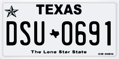 TX license plate DSU0691