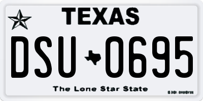 TX license plate DSU0695