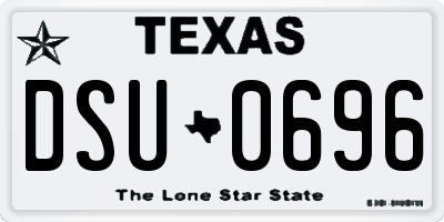 TX license plate DSU0696
