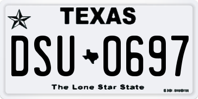 TX license plate DSU0697