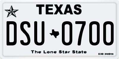TX license plate DSU0700