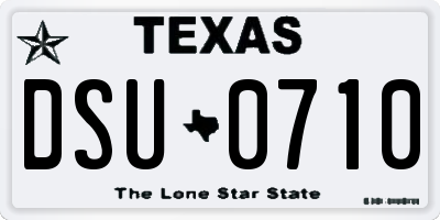 TX license plate DSU0710