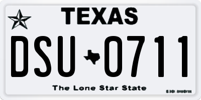 TX license plate DSU0711