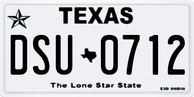 TX license plate DSU0712