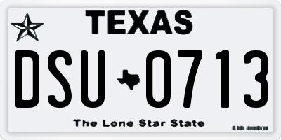 TX license plate DSU0713