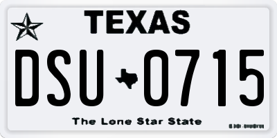 TX license plate DSU0715
