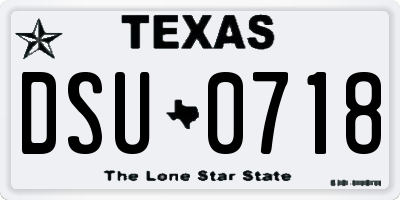 TX license plate DSU0718