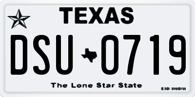 TX license plate DSU0719