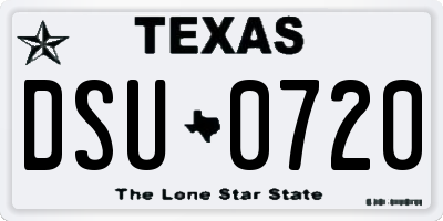 TX license plate DSU0720