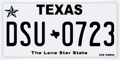 TX license plate DSU0723