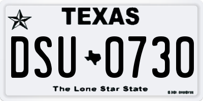 TX license plate DSU0730