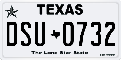 TX license plate DSU0732