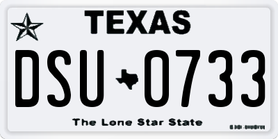 TX license plate DSU0733